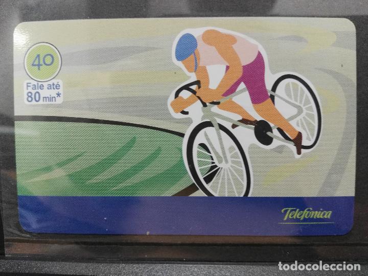 Tarjetas telef&oacute;nicas de colecci&oacute;n: BRASIL. TARJETA TELEFONICA. DEPORTES OLIMPICOS. CICLISMO. USADA DE 40 CREDITOS