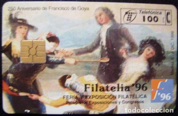 Sammlung von Telefonkarten: FILATELIA 96 - GOYA - P 230 - USADAS 1&ordf; CALIDAD - A588