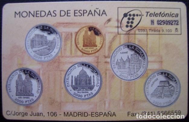 Sammlung von Telefonkarten: PATRIMONIO MUNDIAL UNESCO - P 246 - USADA 1&ordf; CALIDAD - A592