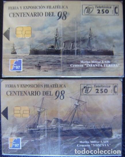 Sammlung von Telefonkarten: FILATELIA 97 - SERIE 2 TARJETAS - P 290/91 - USADAS 1&ordf; CALIDAD - A613