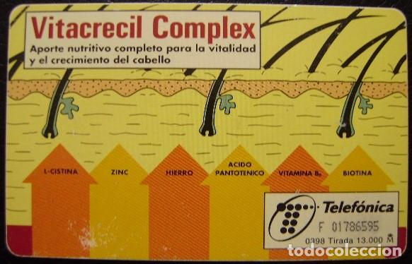 Sammlung von Telefonkarten: VITACRECIL COMPLET - P 322 - USADA 2&ordm; CALIDAD - ROZADURA REVERSO - A625