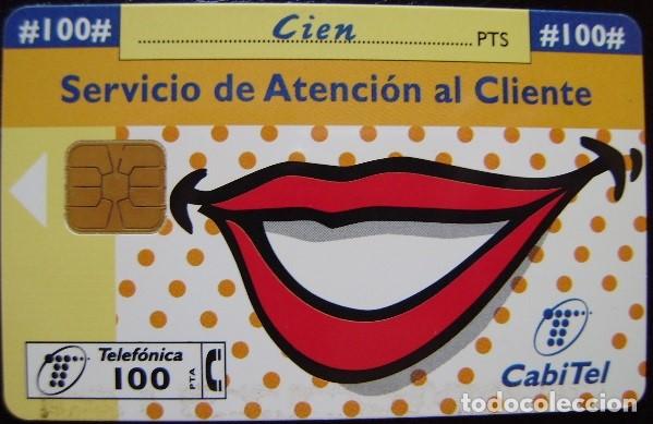 Sammlung von Telefonkarten: SERVICIO ATENCION AL CLIENTE 100PTS 06/98 - P 335 - USADA 1&ordf; CALIDAD - A629