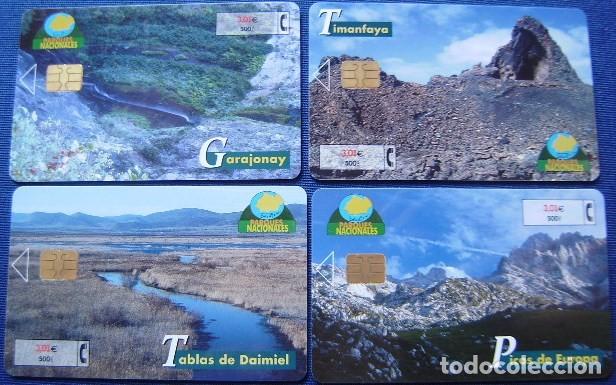 Tarjetas telef&oacute;nicas de colecci&oacute;n: 2&ordf; SERIE PARQUES NACIONALES - 4 TARJETAS P 481/84 - USADAS 1&ordf; CALIDAD  - A672