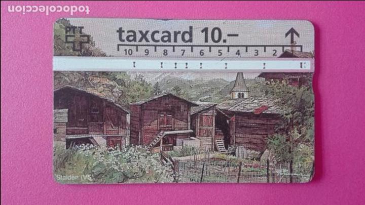 Tarjetas telef&oacute;nicas de colecci&oacute;n: TARJETA TELEFONICA SUIZA PTT TELECOM TAXCARD 10 STALDEN USADA