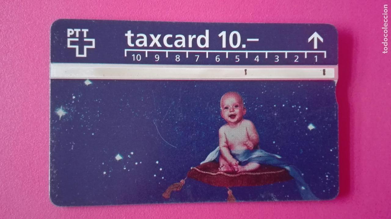 Tarjetas telef&oacute;nicas de colecci&oacute;n: TARJETA TELEFONICA SUIZA PTT TELECOM TAXCARD 10 MOTIVO NI&Ntilde;O BEBE USADA