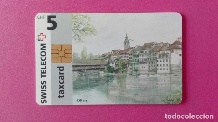 Tarjetas telef&oacute;nicas de colecci&oacute;n: TARJETA TELEFONICA SUIZA PTT SWISS TELECOM TAXCARD 5 FRANCOS OLTEN 1996 USADA