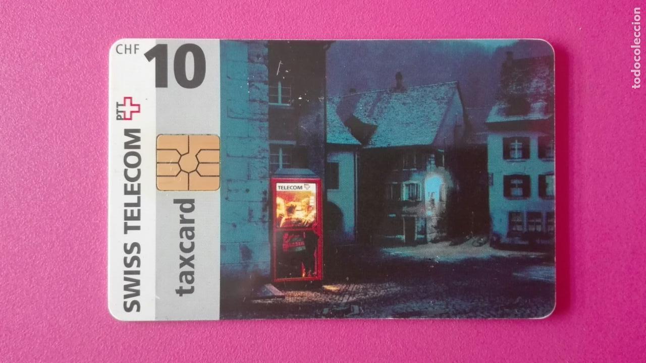 Tarjetas telef&oacute;nicas de colecci&oacute;n: TARJETA TELEFONICA SUIZA PTT SWISS TELECOM TAXCARD 10 FRANCOS CABINA TELEFONOS 1997 USADA