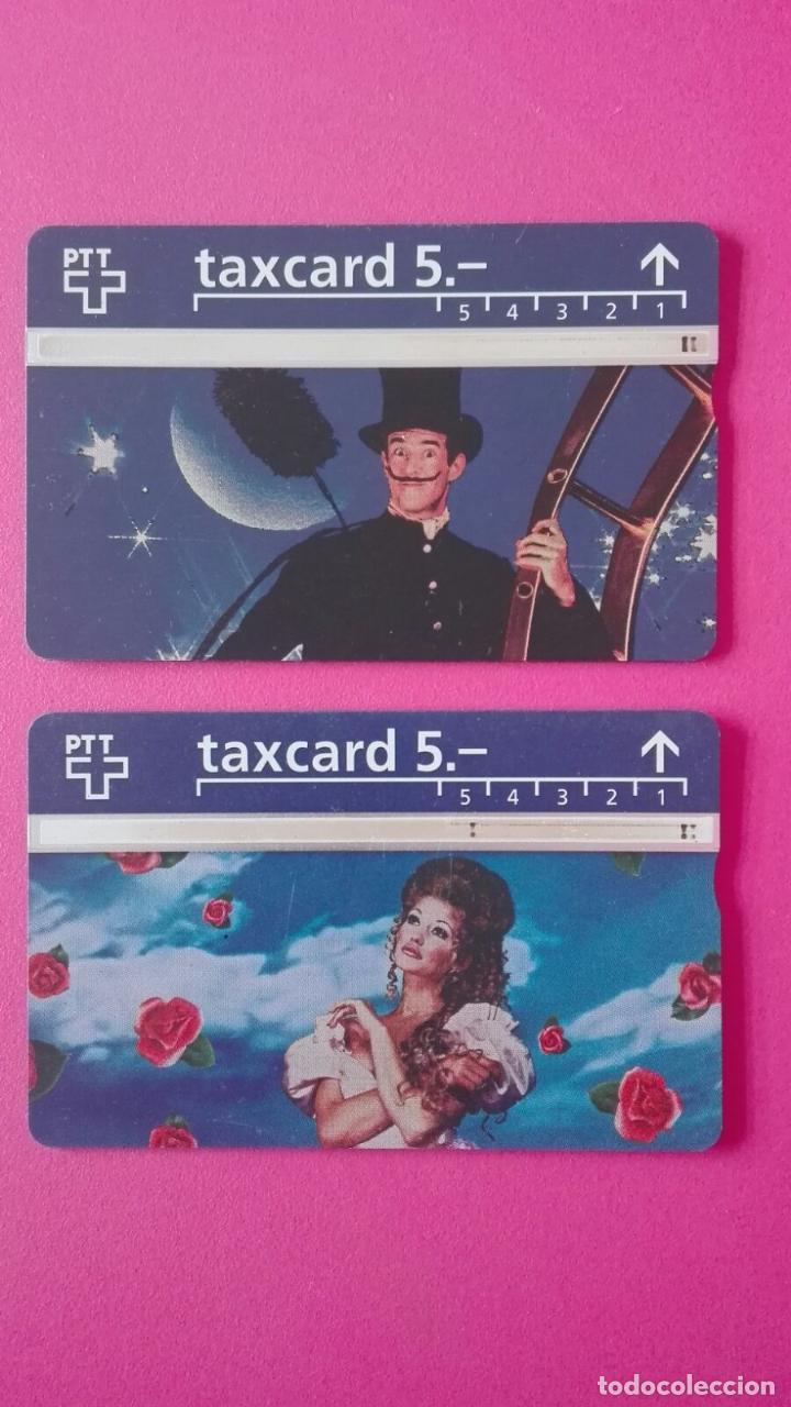Tarjetas telef&oacute;nicas de colecci&oacute;n: LOTE 2 TARJETA TELEFONICA SUIZA PTT TELECOM TAXCARD 5  USADA