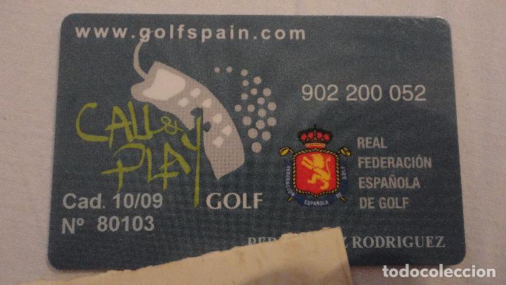 Tarjetas telef&oacute;nicas de colecci&oacute;n: ANTIGUA TARJETA TELEFONICA? REAL FEDERACION ESPA&Ntilde;OLA DE GOLF.CALL & PLAY.