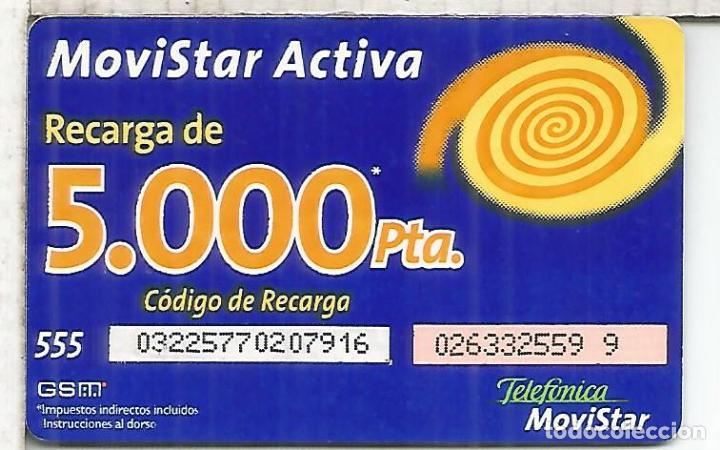 Tarjetas telef&oacute;nicas de colecci&oacute;n: TELEFONICA MOVISTAR ACTIVA 5000 PTS