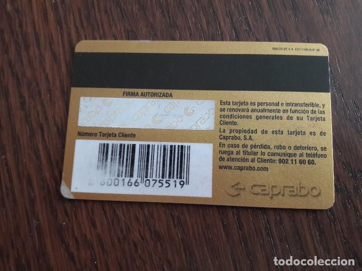 Tarjetas telef&oacute;nicas de colecci&oacute;n: tarjeta cliente oro de caprabo. - Foto 2