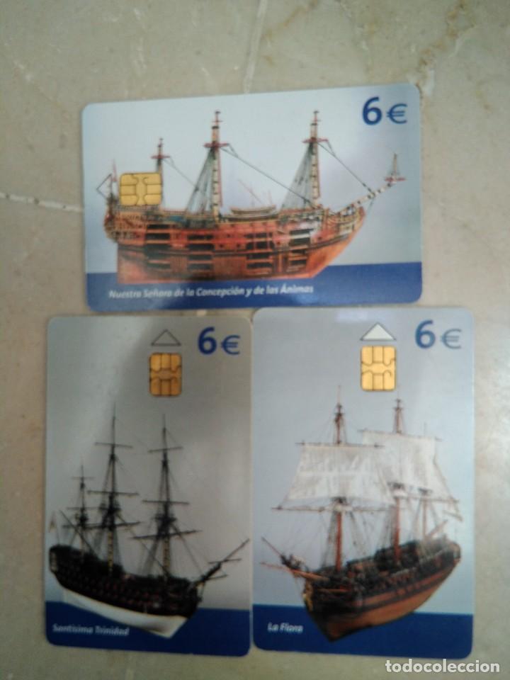 Tarjetas telef&oacute;nicas de colecci&oacute;n: 3 tarjetas telef&oacute;nica, barcos - Foto 1