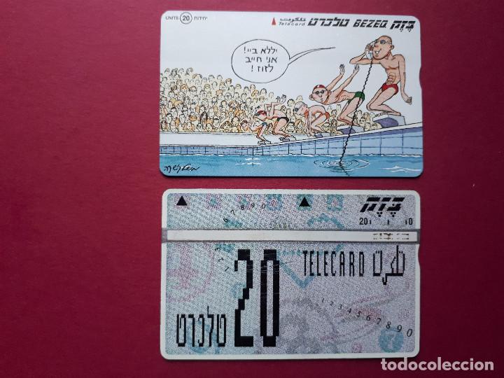 Tarjetas telef&oacute;nicas de colecci&oacute;n: Lote de dos tarjetas telef&oacute;nicas de Israel