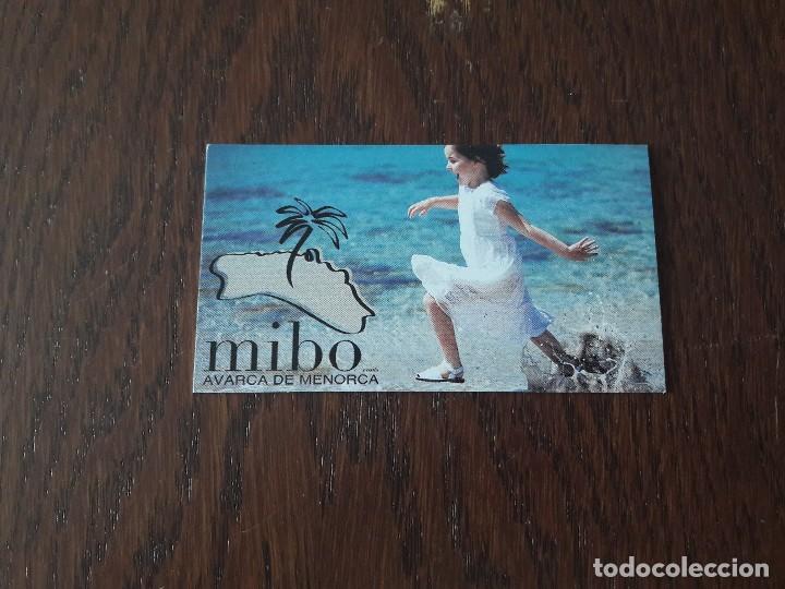 Tarjetas telef&oacute;nicas de colecci&oacute;n: tarjeta de visita Mibo, marca de Menorca.