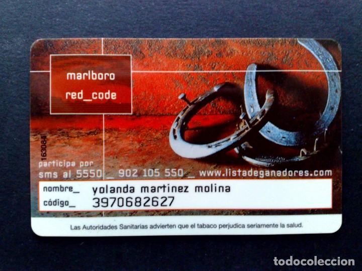 Tarjetas telef&oacute;nicas de colecci&oacute;n: TARJETA PERSONAL-MARLBORO-RED CODE - Foto 1