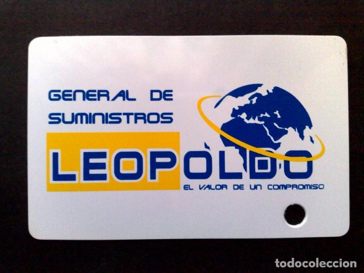 Cartes T&eacute;l&eacute;phoniques de collection: TARJETA PUBLICITARIA,LEOPOLDO,GENERAL DE SUMINISTROS,SIN BANDA MAGNETICA REVERSO