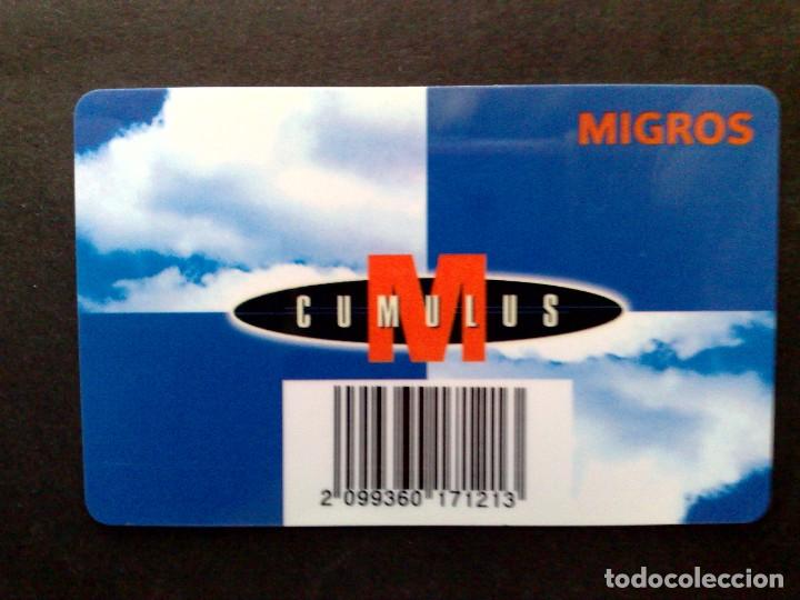Cartes T&eacute;l&eacute;phoniques de collection: TARJETA PUNTOS-CUMULUS DE MIGROS,CODIGO DE BARRA ANVERSO,SIN NOMBRE EN REVERSO