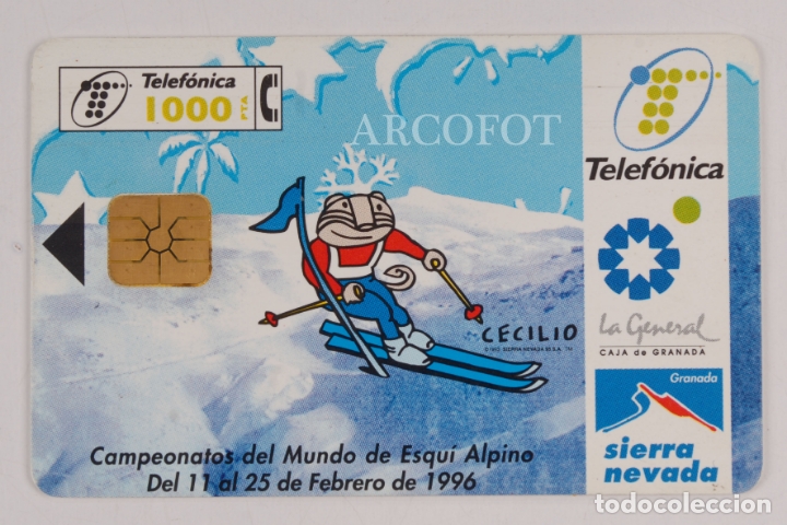 Collection telephone cards: 1 TARJETA TELEF&Oacute;NICA SIERRA NEVADA (GRANADA) 1996 - 1000 PESETAS - LA DE LA FOTO