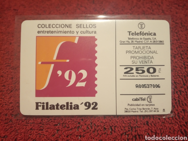 Tarjetas telef&oacute;nicas de colecci&oacute;n: Tarjeta telef&oacute;nica - Foto 1