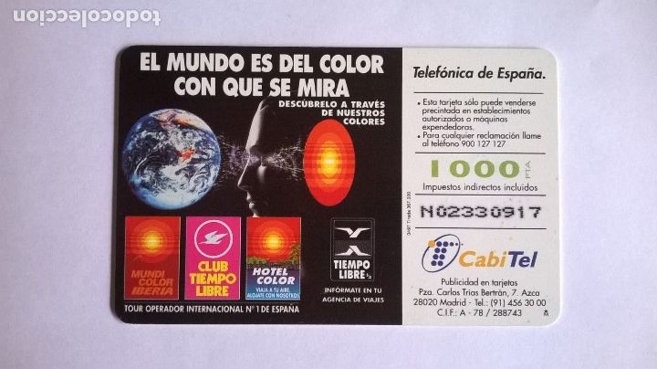 Tarjetas telef&oacute;nicas de colecci&oacute;n: Tarjeta telefonica - Foto 2