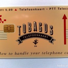 Tarjetas telefónicas de colección: TARJETA TELEFÓNICA (HFL.5,00) TOBAGOS-TABACO,ESPERITU DE JAVA,PTT-TELECOM.