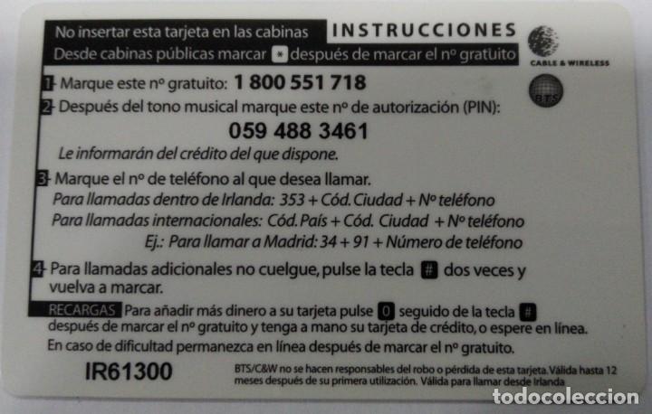 Tarjetas telef&oacute;nicas de colecci&oacute;n: TARJETA PREPAGO IRLANDA. CABLE & WIRELESS - Foto 2