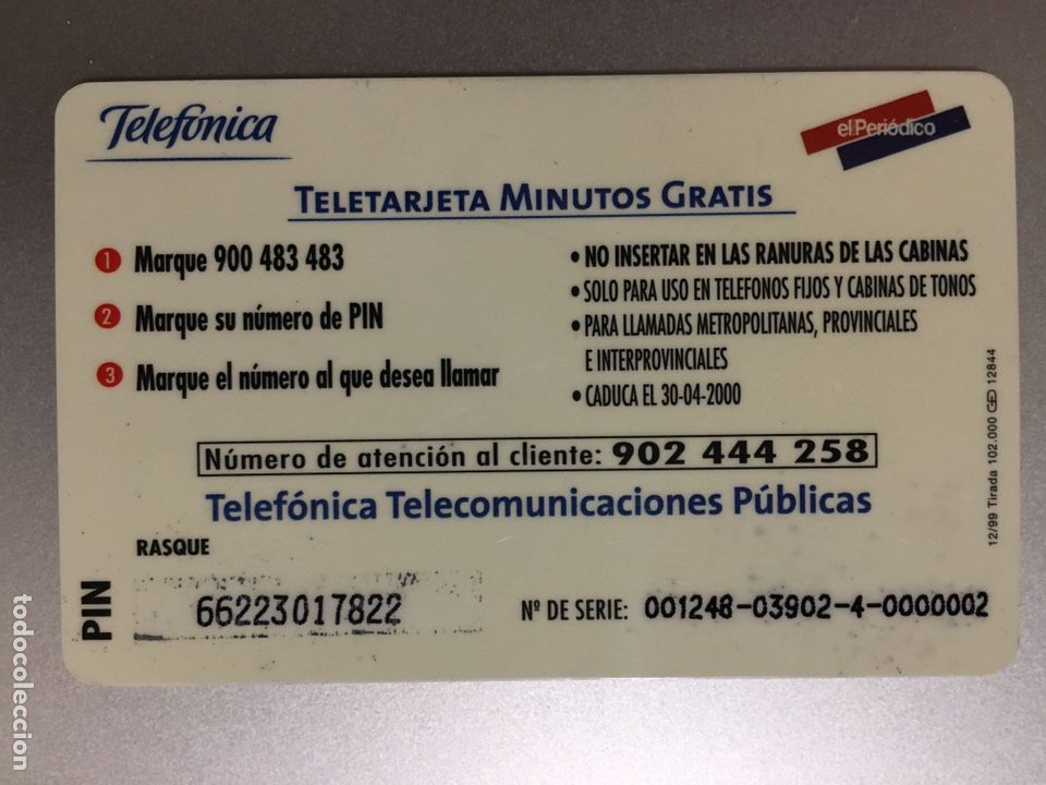 Tarjetas telef&oacute;nicas de colecci&oacute;n: Tarjeta tel&eacute;fono - Foto 2