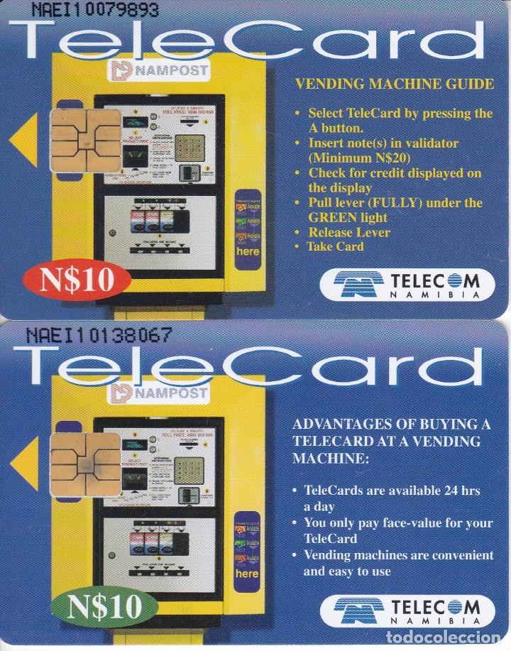 Tarjetas telef&oacute;nicas de colecci&oacute;n: SERIE COMPLETA DE 2 TARJETAS DE NAMIBIA DE VENDING MACHINE - Foto 2