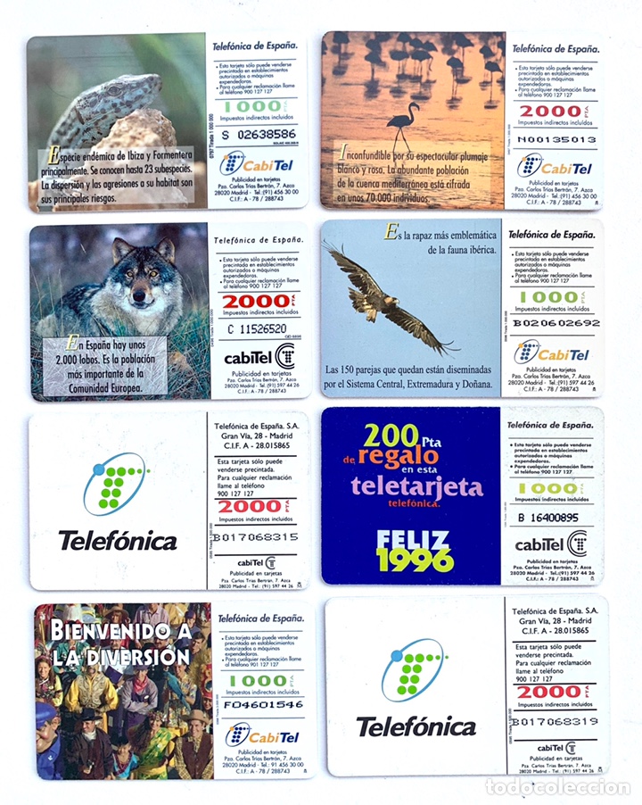 Tarjetas telef&oacute;nicas de colecci&oacute;n: 8 TARJETAS TELEF&Oacute;NICAS - Foto 2