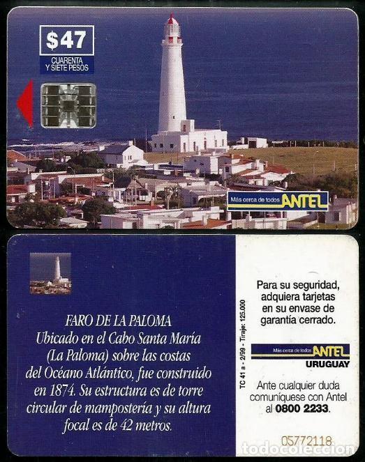 Collection telephone cards: URUGUAY TT FARO LA PALOMA