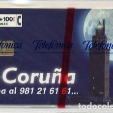 Tarjetas telefónicas de colección: TARJETA TELEFONICA ESPAÑOLA NUEVA PRECINTADA - DORSO EN FOTO ADIC - A CORUÑA 2000+100