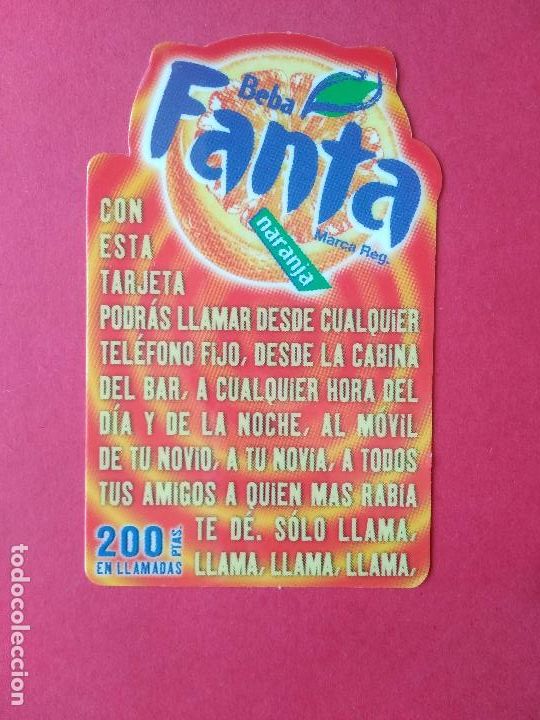 Sammlung von Telefonkarten: CUPON DE RECARGA FANTA NARANJA 200 PTAS A&Ntilde;O 2001