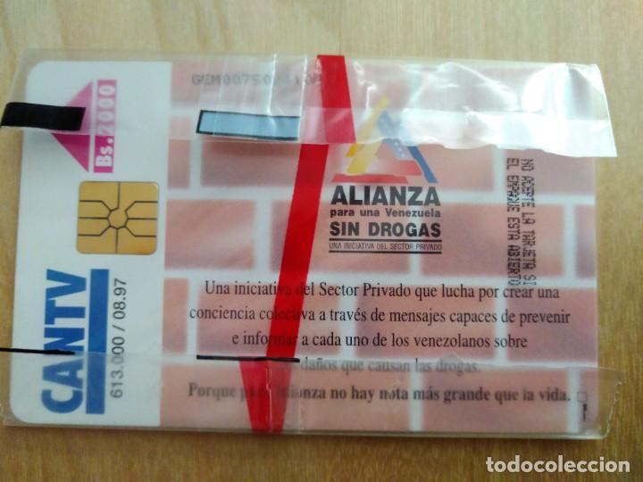 Tarjetas telef&oacute;nicas de colecci&oacute;n: Tarjeta Telef&oacute;nica CANTV (Venezuela) &rdquo;Alianza para una Venezuela sin drogas&rdquo;