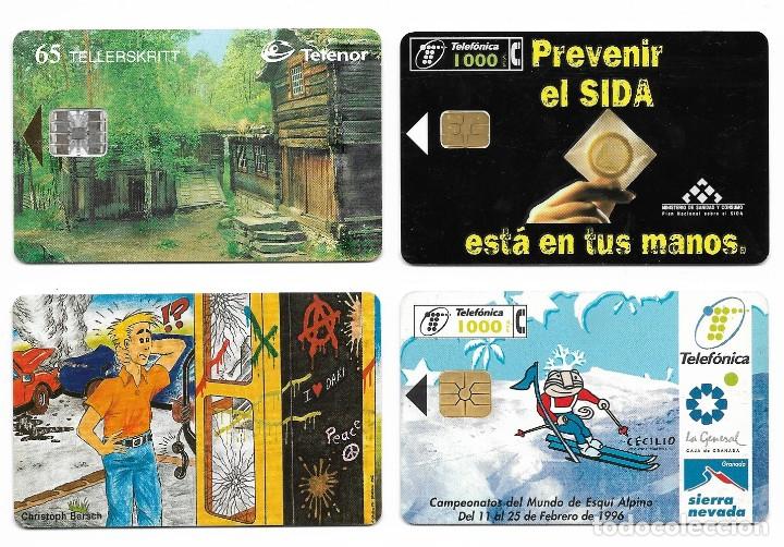 Cartes T&eacute;l&eacute;phoniques de collection: Lote de 4 Tarjetas Telef&oacute;nicas