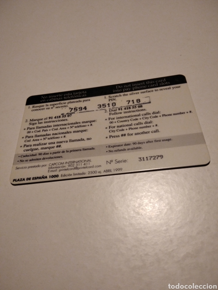 Tarjetas telef&oacute;nicas de colecci&oacute;n: Printel card madrid - Foto 2