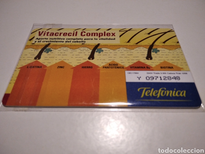 Tarjetas telef&oacute;nicas de colecci&oacute;n: Vitacrecil complex - Foto 2