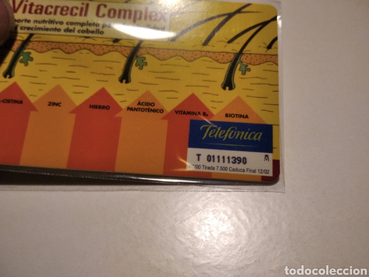 Tarjetas telef&oacute;nicas de colecci&oacute;n: Vitacrecil complex - Foto 3