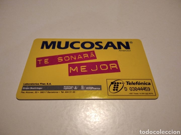 Tarjetas telef&oacute;nicas de colecci&oacute;n: Movalis mucosan - Foto 2