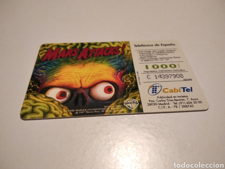 Tarjetas telef&oacute;nicas de colecci&oacute;n: Mars Attacks - Foto 1