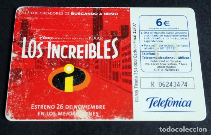Tarjetas telef&oacute;nicas de colecci&oacute;n: TARJETA TELEF&Oacute;NICA: LOS INCRE&Iacute;BLES - Foto 2