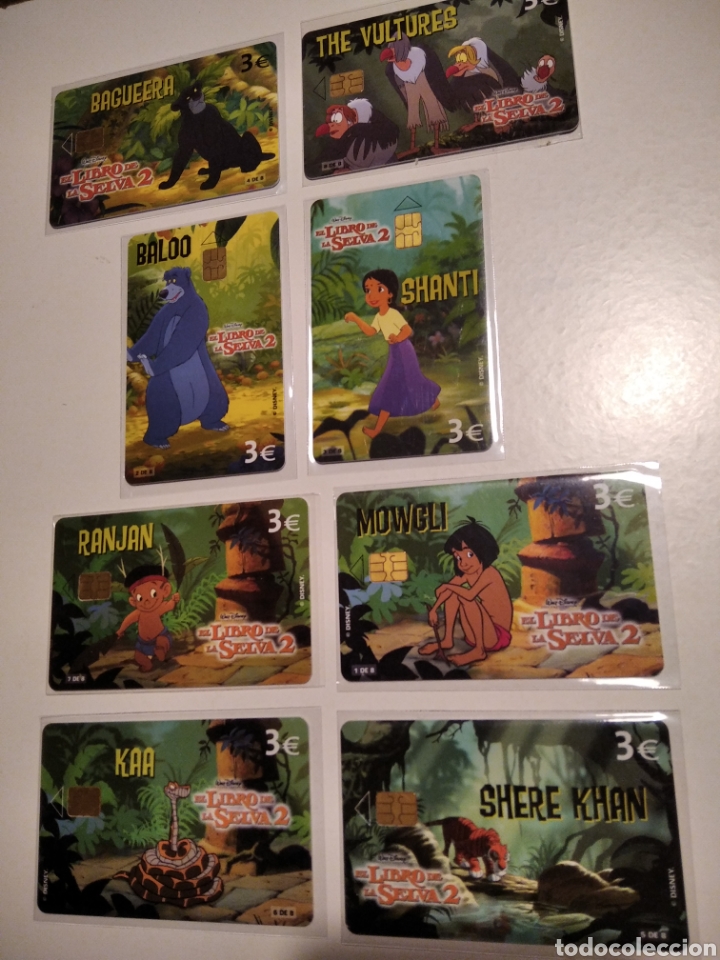Sammlung von Telefonkarten: El libro de la selva 2 serie completa de 8 tarjetas