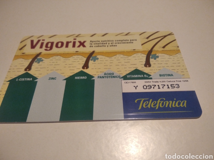 Tarjetas telef&oacute;nicas de colecci&oacute;n: VIGORIX tirada 4,250 - Foto 2