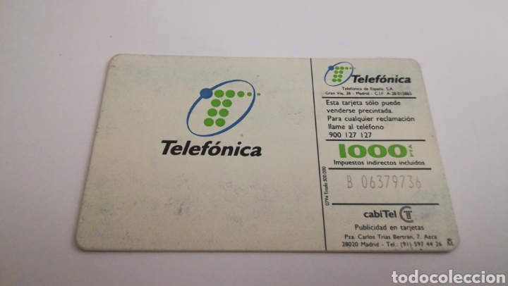 Tarjetas telef&oacute;nicas de colecci&oacute;n: TARJETA TELEF&Oacute;NICA - Foto 2