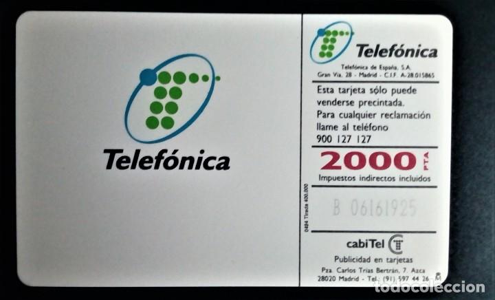 Tarjetas telef&oacute;nicas de colecci&oacute;n: TARJETA TELEF&Oacute;NICA 2000 + 100 PTAS - Foto 2