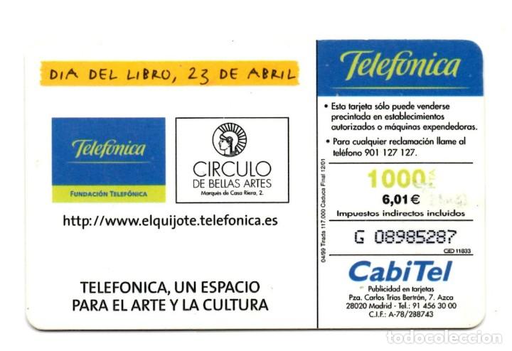 Tarjetas telef&oacute;nicas de colecci&oacute;n: TARJETA TELEF&Oacute;NICA **D&Iacute;A DEL LIBRO** - Foto 2