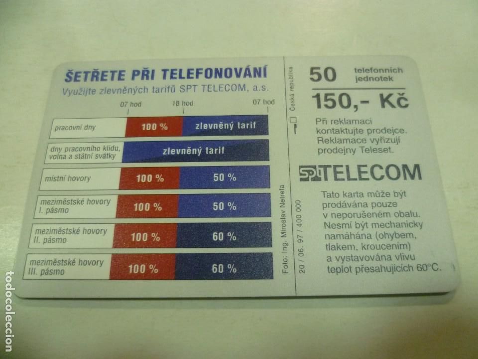 Tarjetas telef&oacute;nicas de colecci&oacute;n: Telecard Rep&uacute;blica Checa - Foto 2