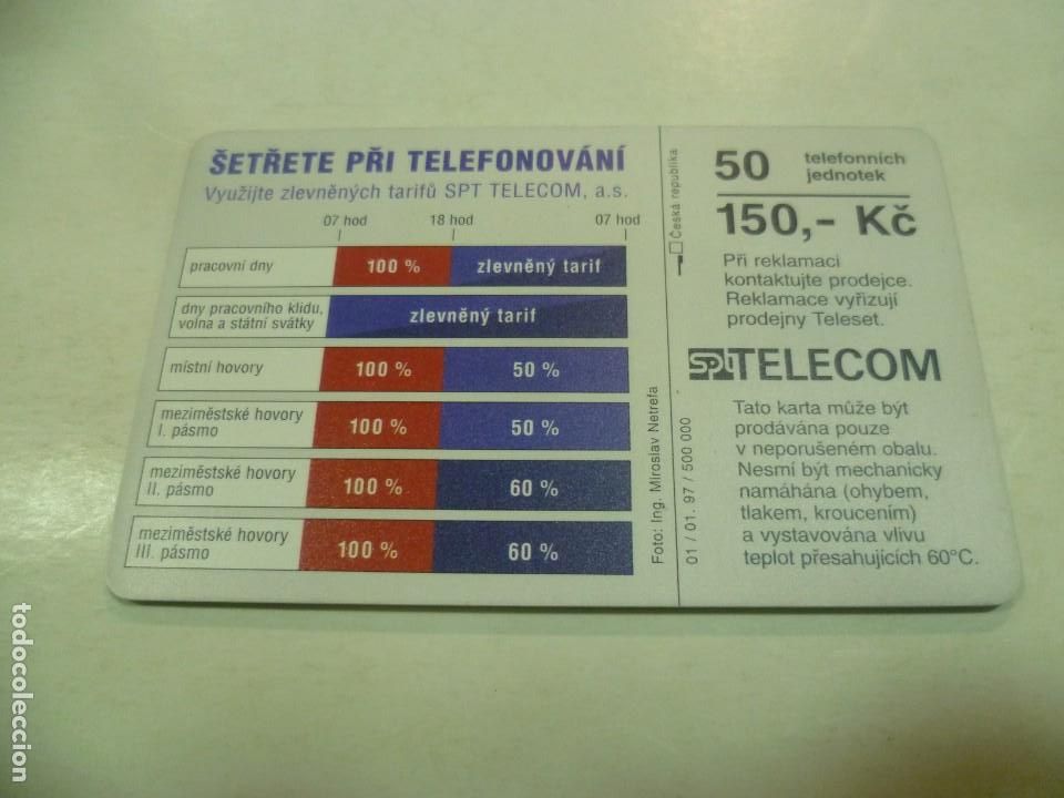 Tarjetas telef&oacute;nicas de colecci&oacute;n: Telecard Rep&uacute;blica Checa - Foto 2