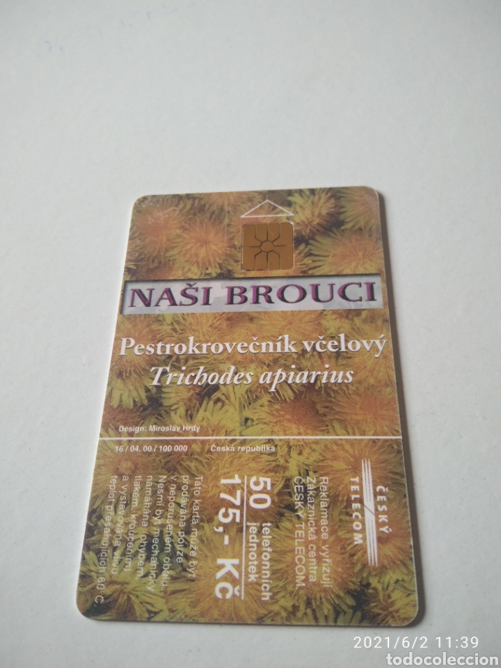 Tarjetas telef&oacute;nicas de colecci&oacute;n: Tarjeta telef&oacute;nica Chequia trichodes apiarius - Foto 2