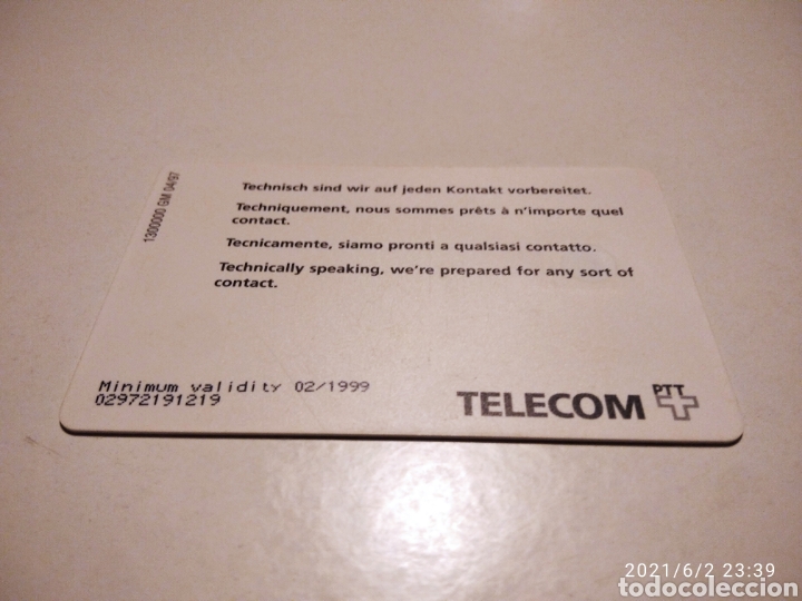 Tarjetas telef&oacute;nicas de colecci&oacute;n: Tarjeta telef&oacute;nica Suiza E.T - Foto 2