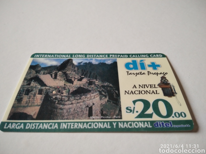 Tarjetas telef&oacute;nicas de colecci&oacute;n: Tarjeta telef&oacute;nica prepago Per&uacute; - Foto 1